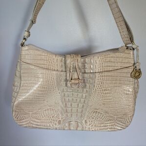 Brahmin Crocodile-Embossed Shoulder Bag